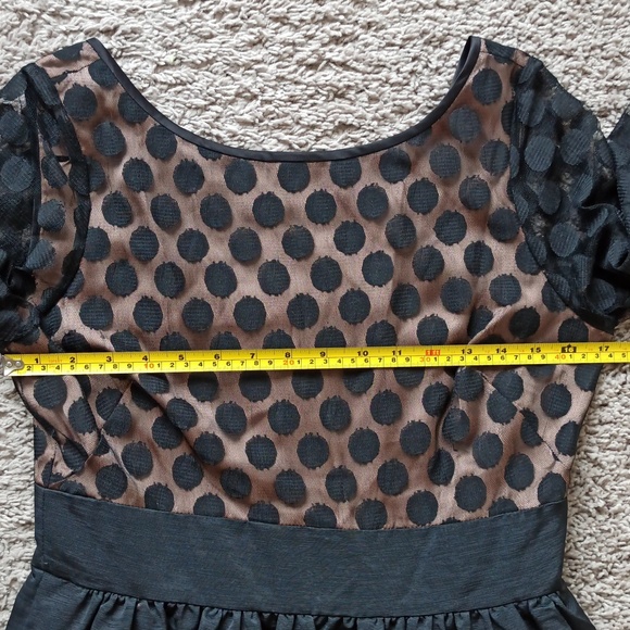 NWT Eliza J Black Polka Dot Long Sleeve Dress - Picture 3 of 9
